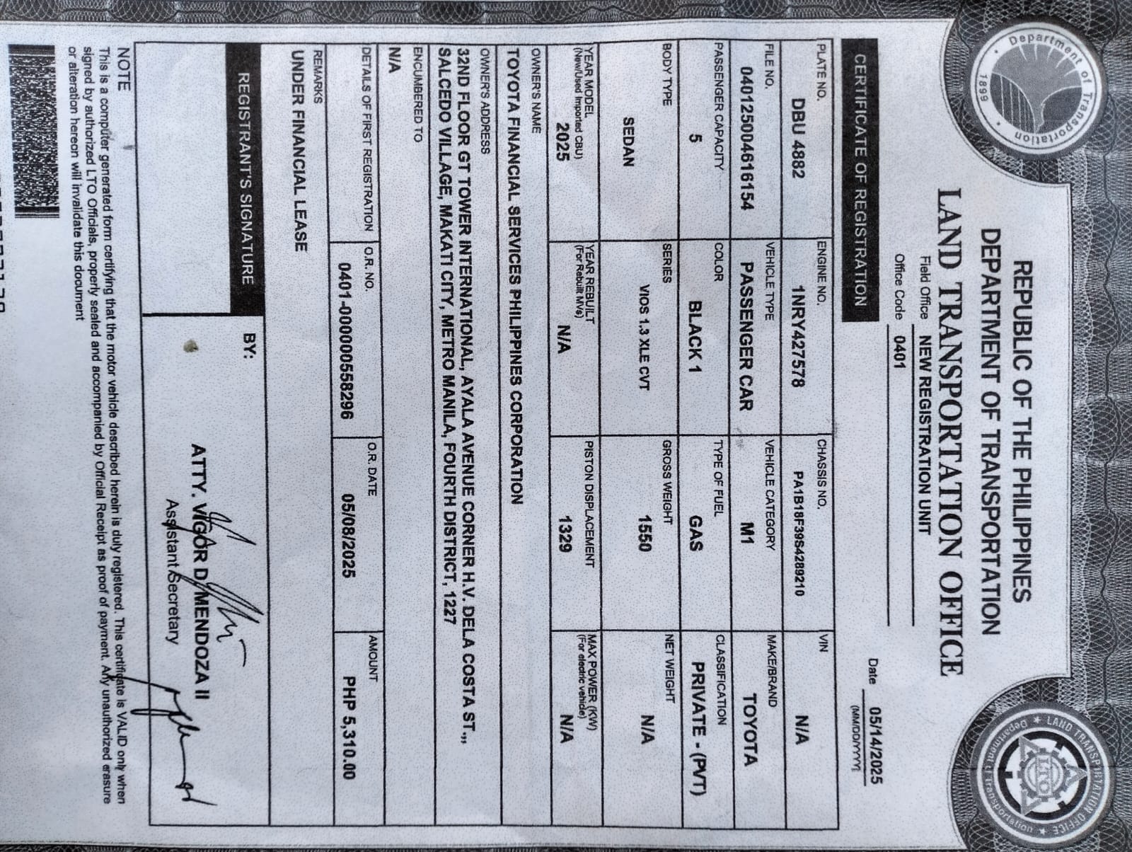 2025 Toyota Vios XLE CVT Sedan for sale in Parañaque (DBU4882) – photo 10