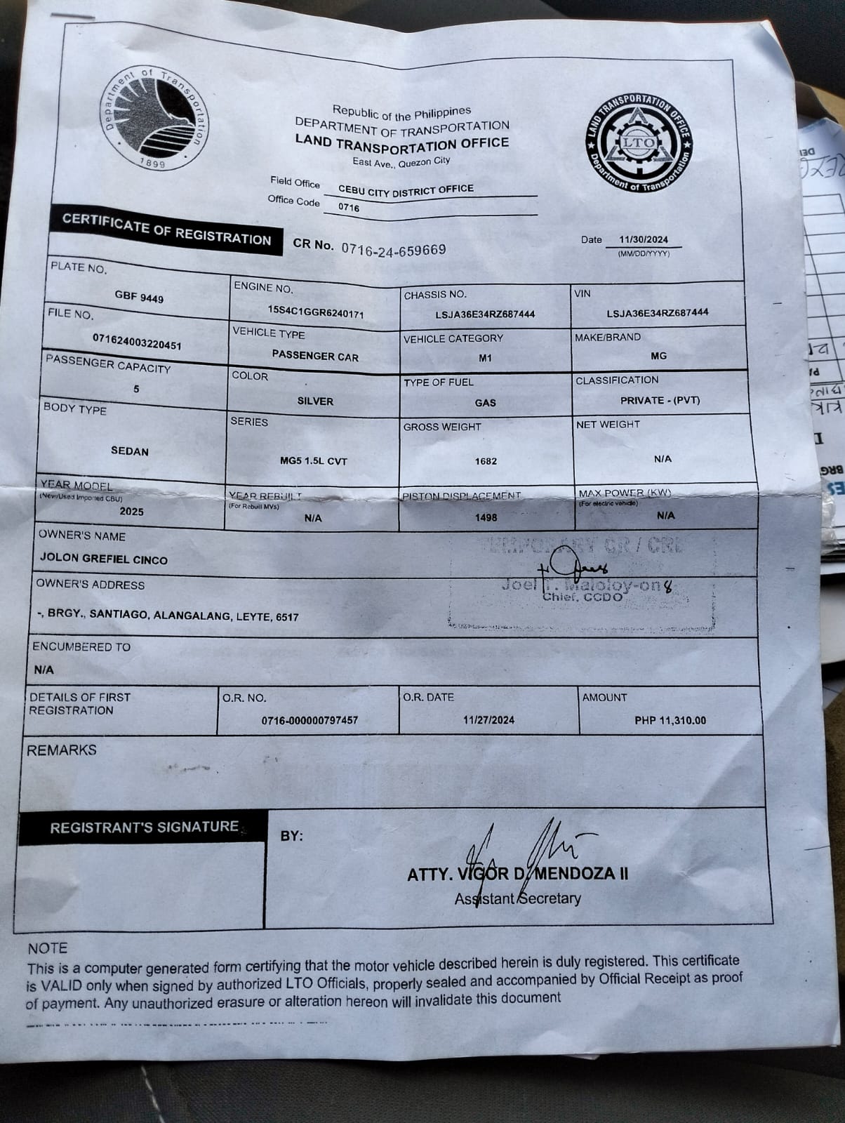 2025 MG MG5 AT Sedan for sale in Parañaque (GBF9449) – photo 23